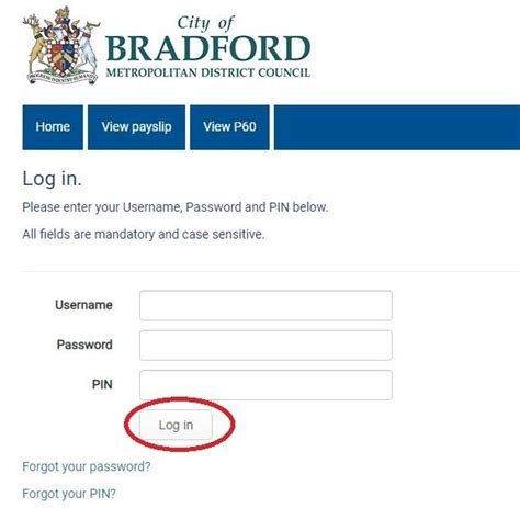 bradford council online payslips.